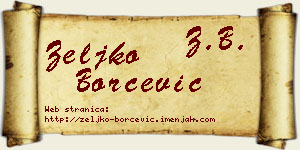 Željko Borčević vizit kartica
